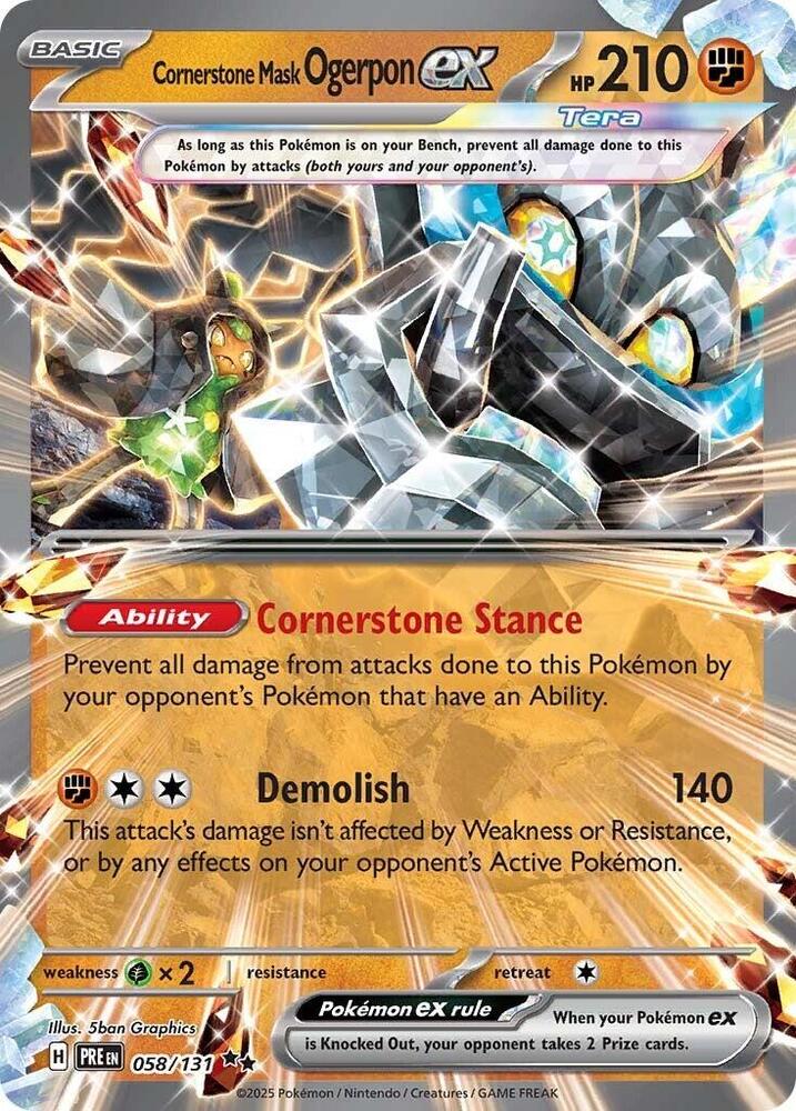 Cornerstone Mask Ogerpon ex 058/131 card