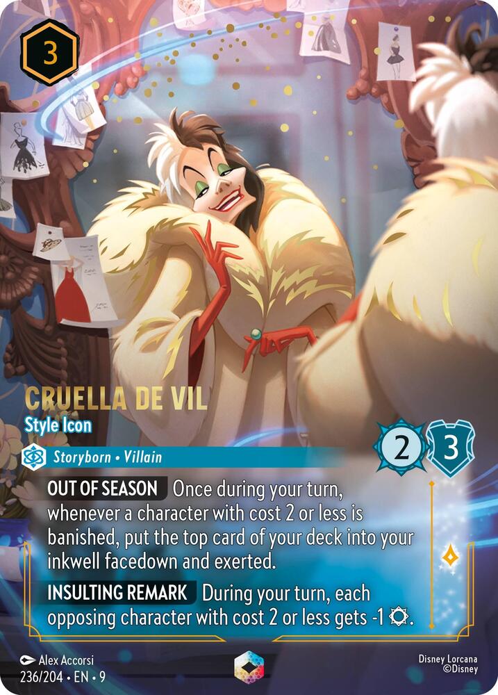 Cruella De Vil Style Icon Enchanted 236/204 card
