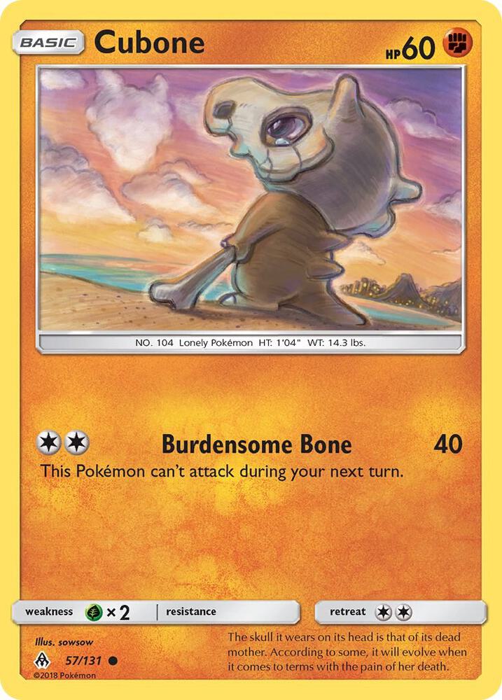 Cubone 57/131 carta