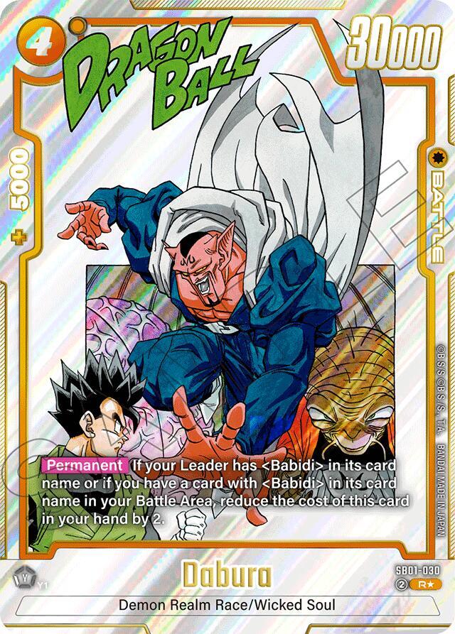 Dabura Alternate Art SB01-030 card