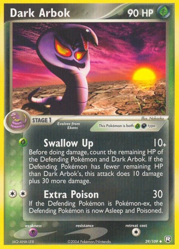 Dark Arbok 29/109 card