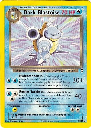 Dark Blastoise 4 110 WotC Legendary Collection 004/110 card