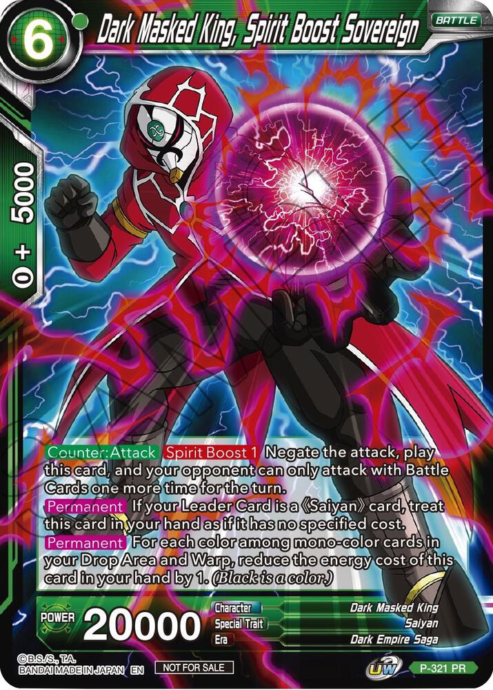 Dark Masked King Spirit Boost Sovereign P-321 carta