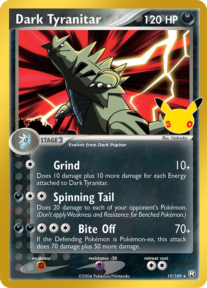Dark Tyranitar 19/109 carta