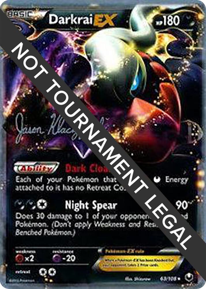 Darkrai EX 2013 Jason Klaczynski 63/108 card