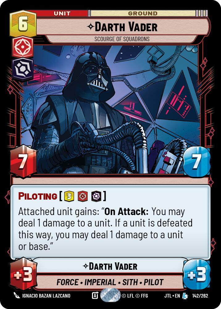 Darth Vader Scourge of Squadrons 142/262 card