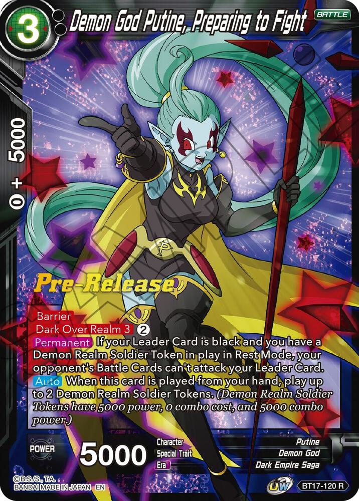 Demon God Putine Preparing to Fight BT17-120