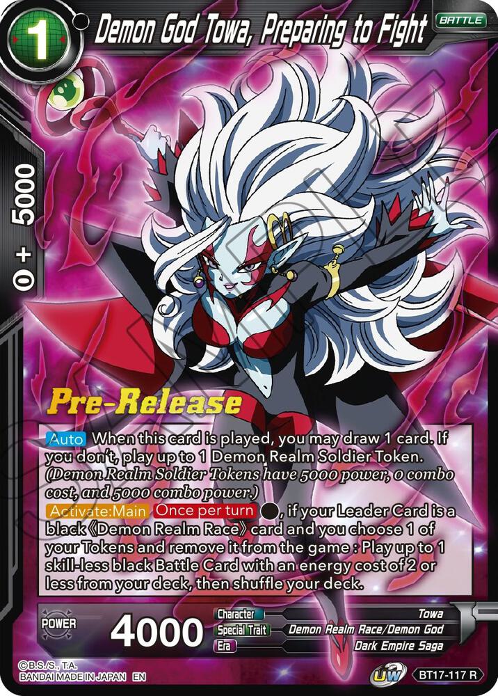 Demon God Towa Preparing to Fight BT17-117