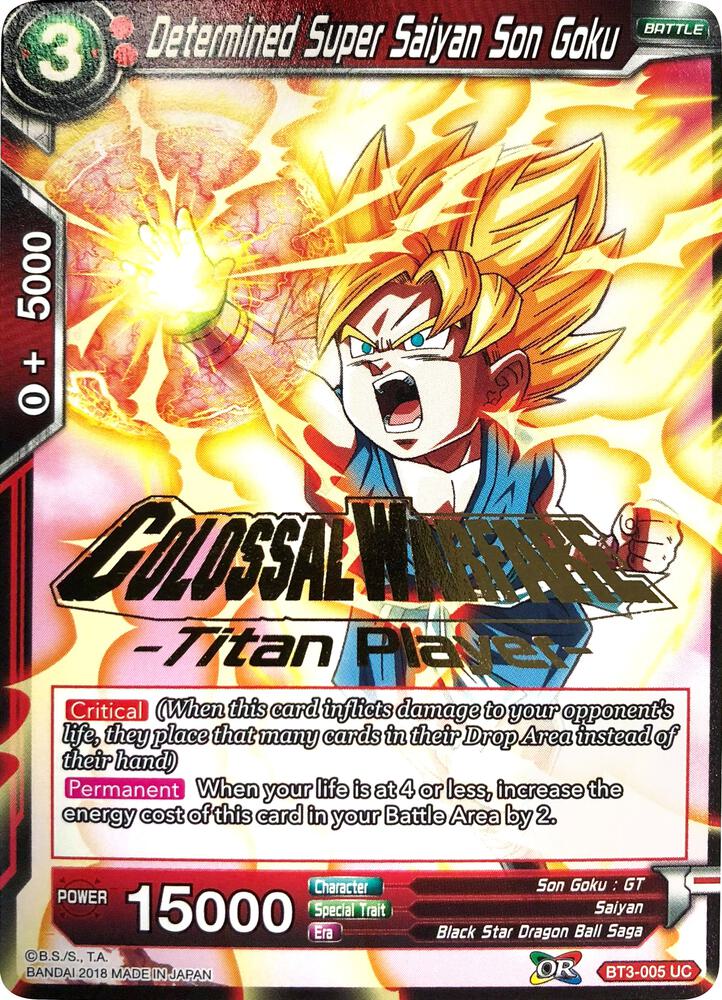 Determined Super Saiyan Son Goku Titan Player Stamped BT3-005