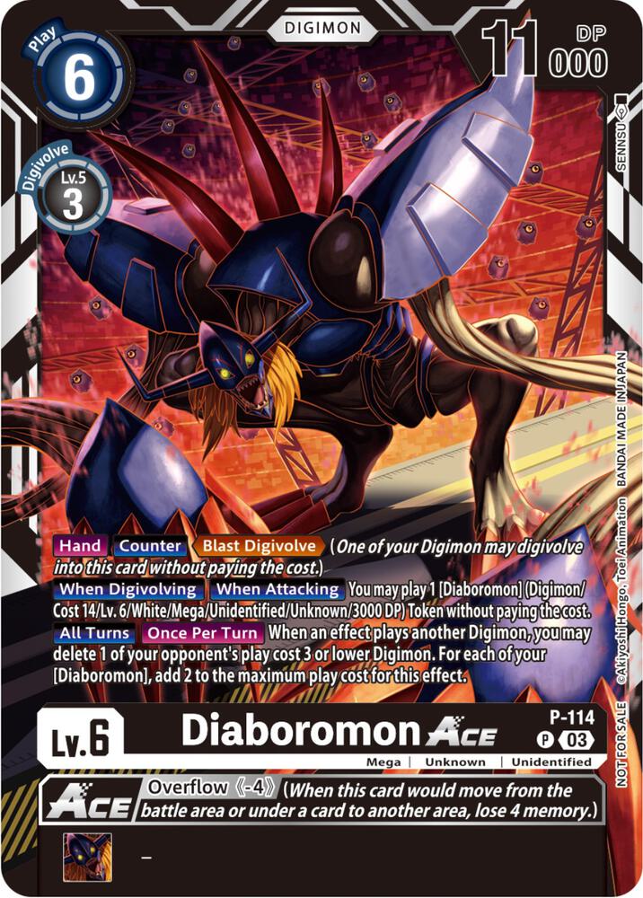 Diaboromon ACE P 114 3rd Anniversary Survey Pack P-114 P card