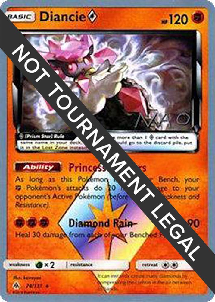 Diancie Prism Star 2018 Naohito Inoue 74/131 card
