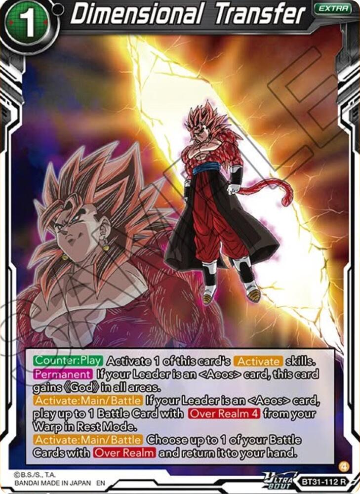 Dimensional Transfer BT31-112 card