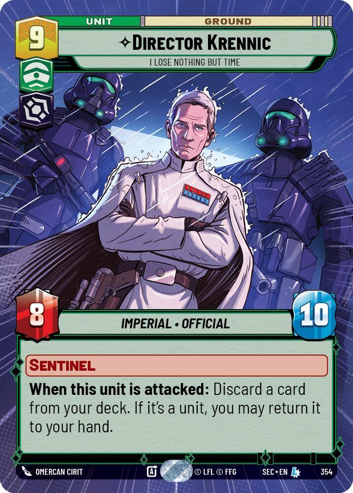 Director Krennic I Lose Nothing But Time Hyperspace 354 card
