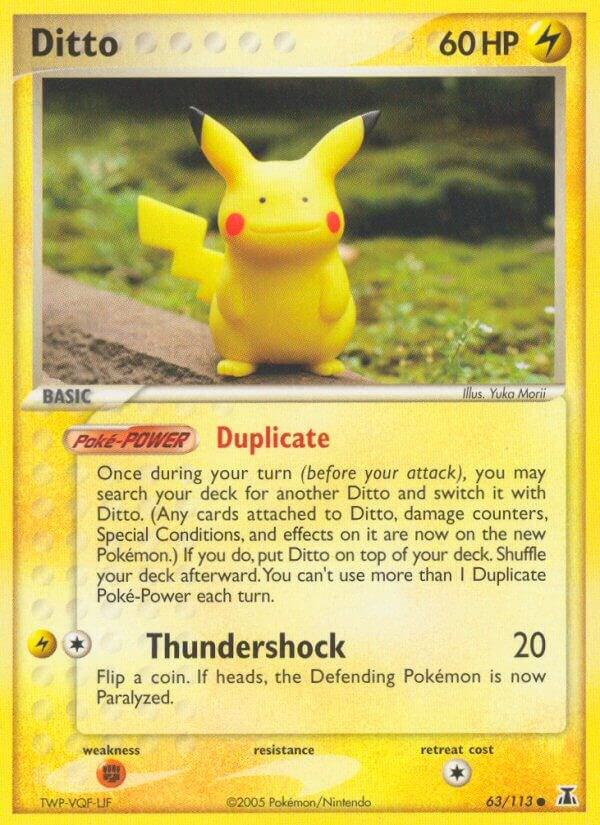 Ditto 63 113 Pikachu 063/113 card