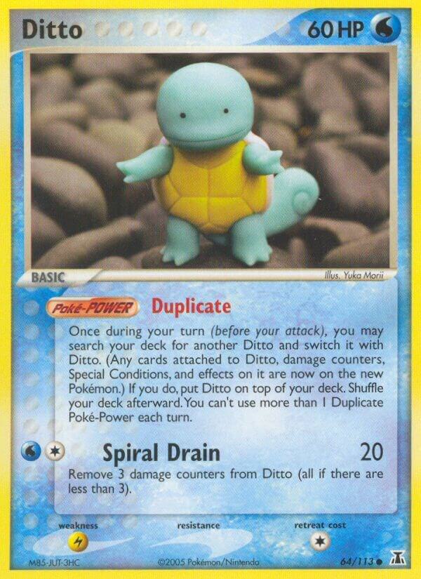 Ditto 64 113 Squirtle 064/113 card