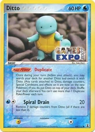 Ditto Squirtle 64 113 Games Expo 2007 064/113 card