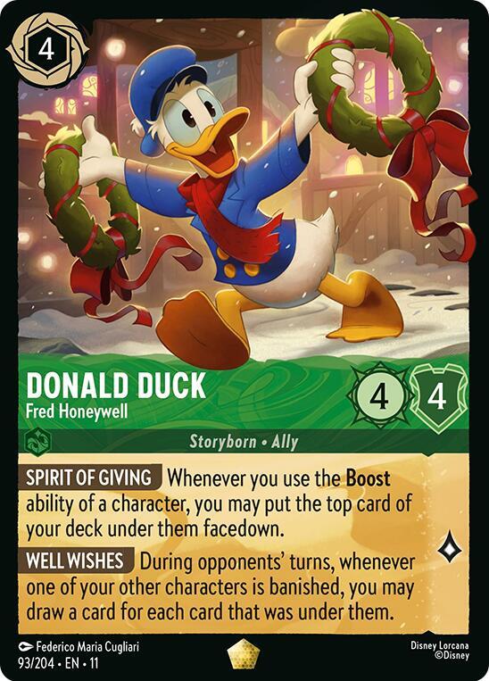 Donald Duck Fred Honeywell 93/204 card