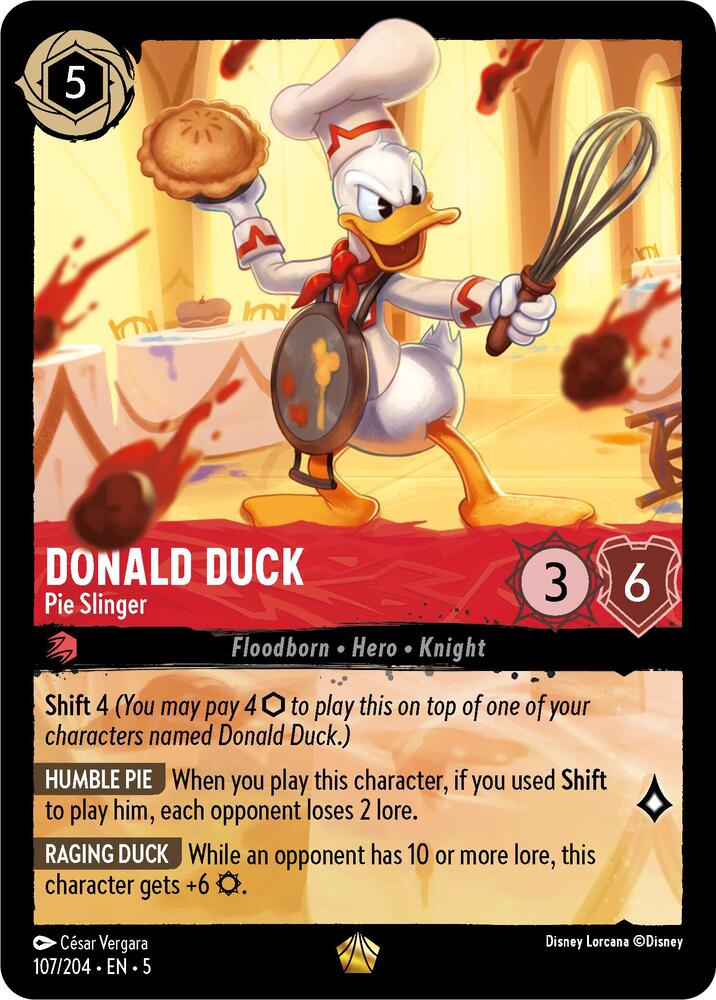 Donald Duck Pie Slinger 107/204 carta