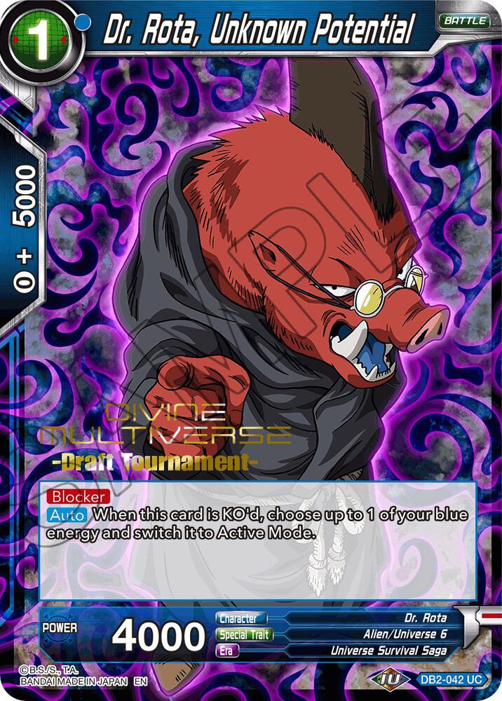 Dr Rota Unknown Potential Divine Multiverse Draft Tournament DB2-042 card