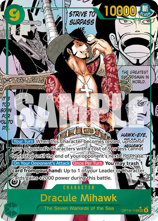 Dracule Mihawk Manga OP14-119 card