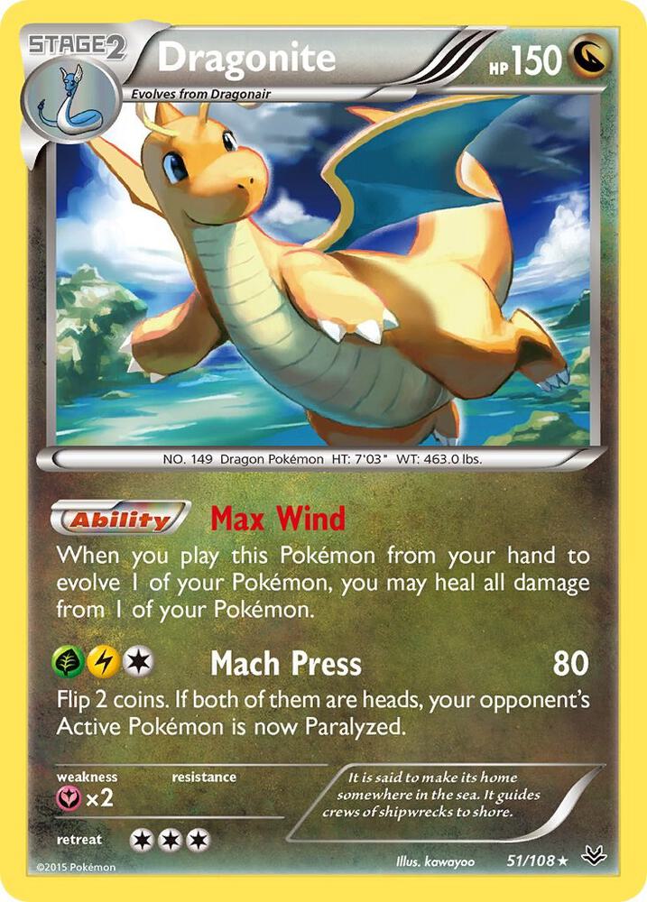 Dragonite 51 51/108 carta