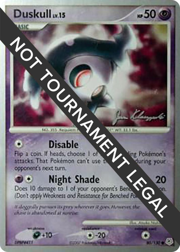 Duskull 2008 Jason Klaczynski 80/130 card
