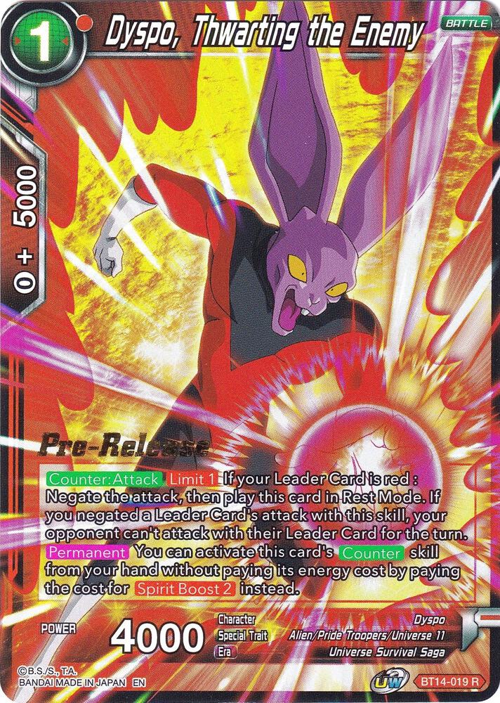 Dyspo Thwarting the Enemy BT14-019 carta