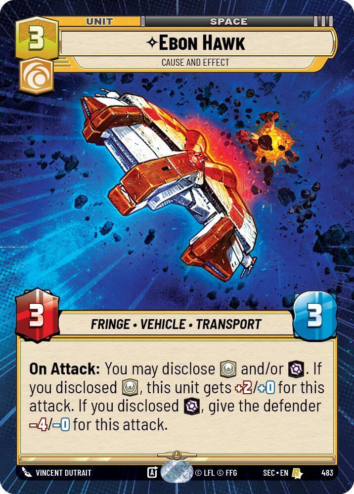 Ebon Hawk Cause and Effect Hyperspace 483 carta