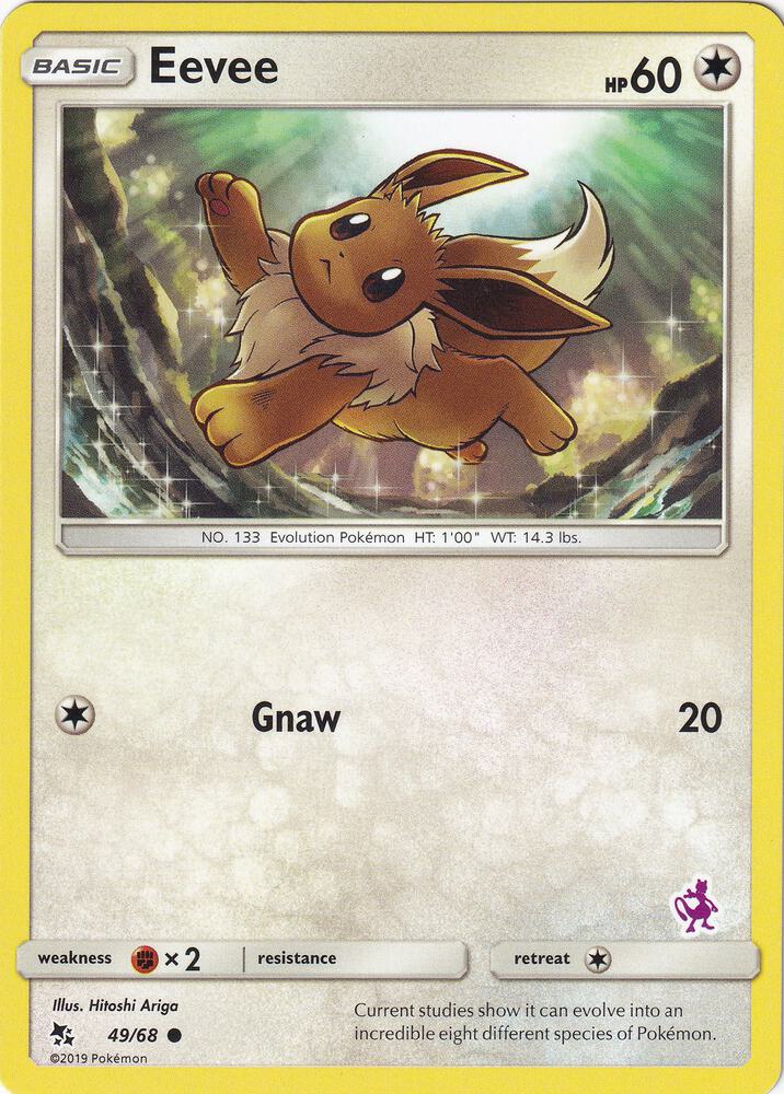 Eevee 49 68 Mewtwo Stamped 049/068