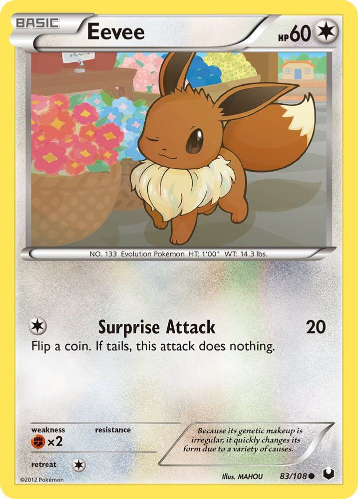 Eevee 83 83/108 card
