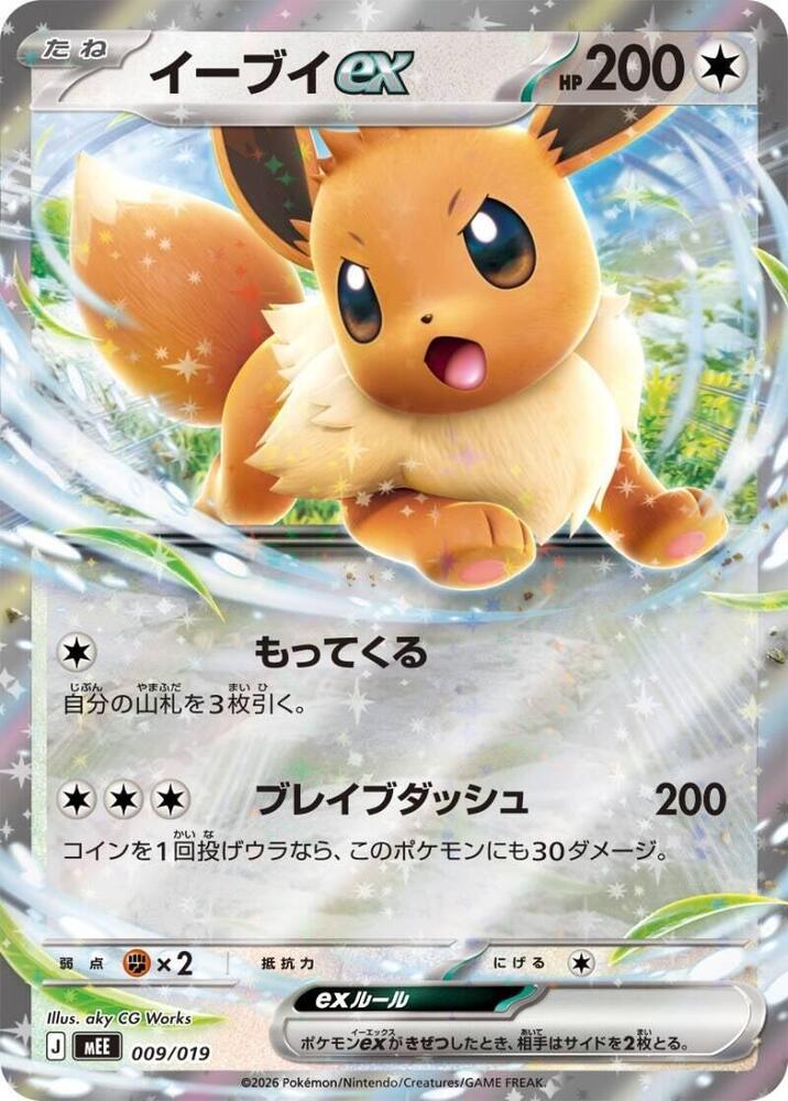 Eevee ex 009/019 card