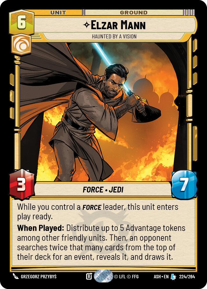 Elzar Mann Haunted by a Vision 224/264 card