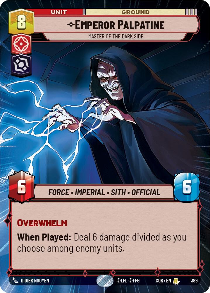 Emperor Palpatine Master of the Dark Side Hyperspace 399 card