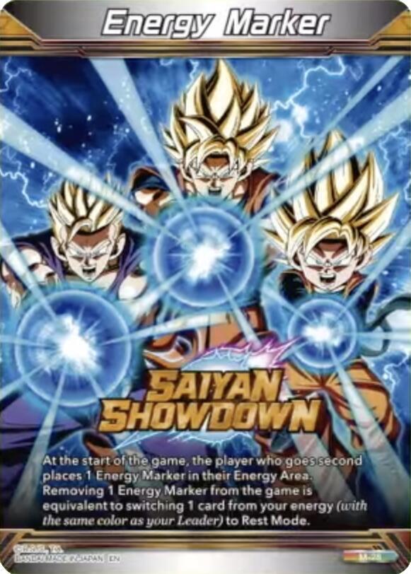 Energy Marker Saiyan Showdown M 28 Gold Stamped carta