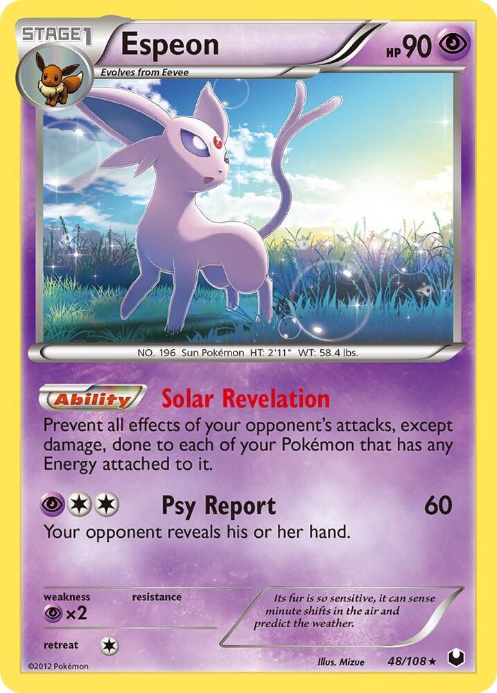 Espeon 48/108 card