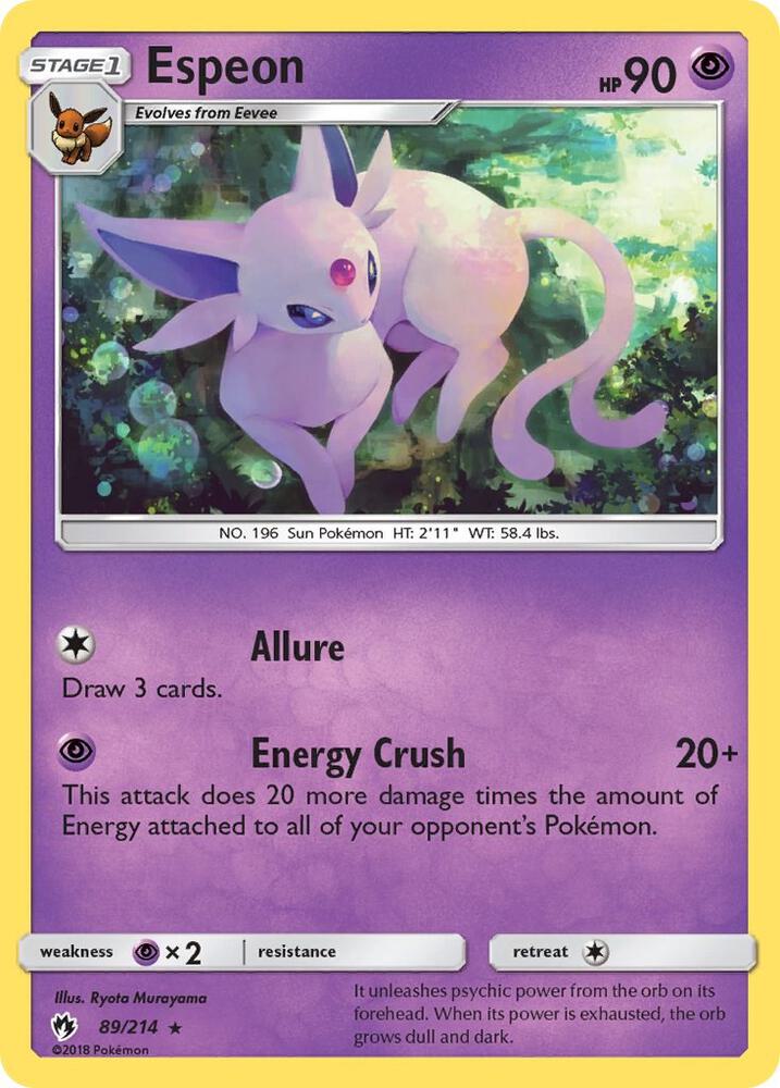 Espeon 89/214 card