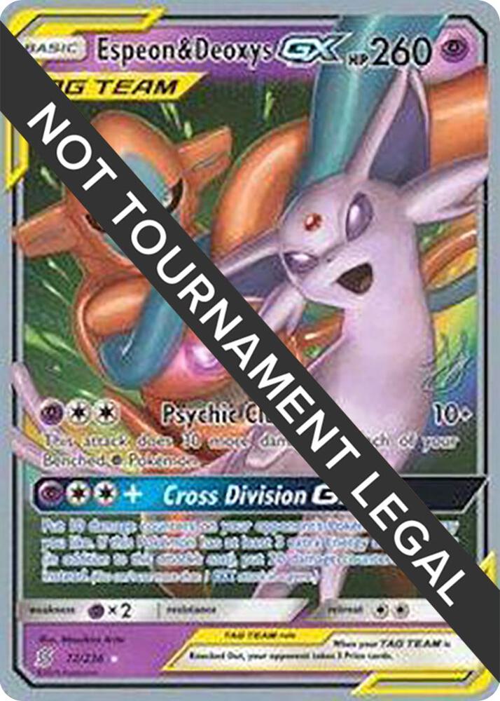 Espeon and Deoxys GX 2019 Henry Brand 72/236 card