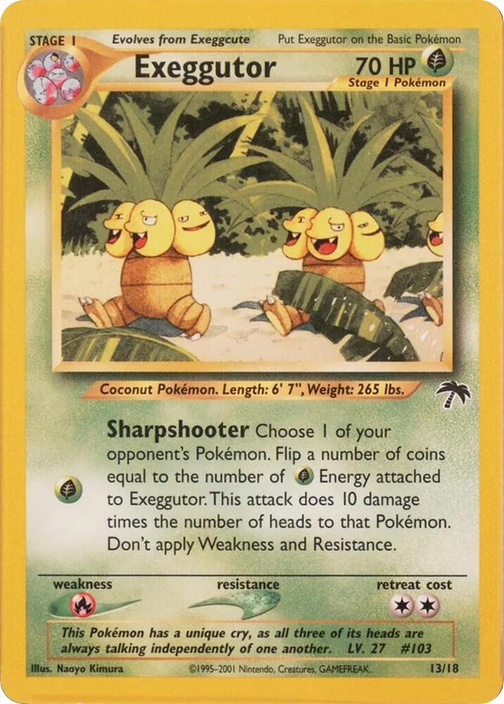 Exeggutor 13/18 card