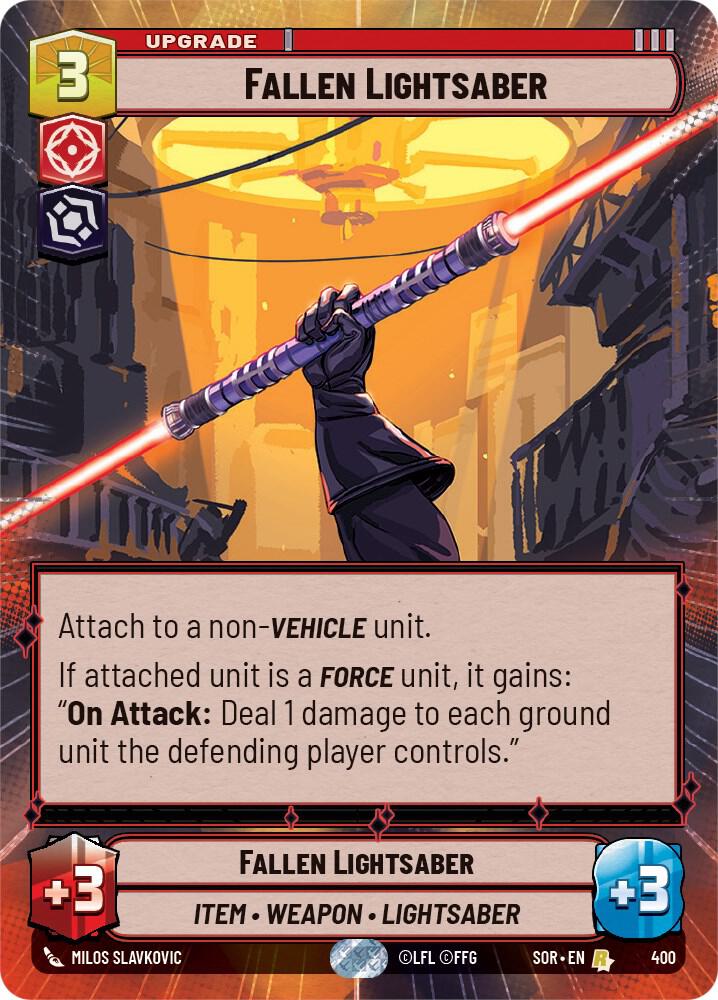 Fallen Lightsaber Hyperspace 400 card