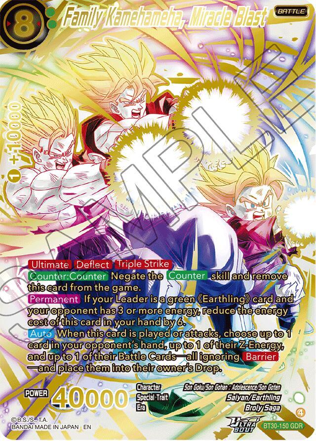 Family Kamehameha Miracle Blast GDR BT30-150 carta