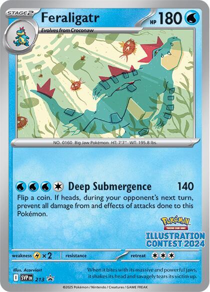 Feraligatr 213 Illustration Contest 2024 card
