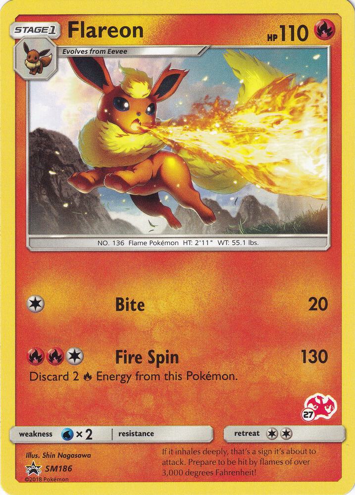 Flareon SM186 27 Charizard Stamped