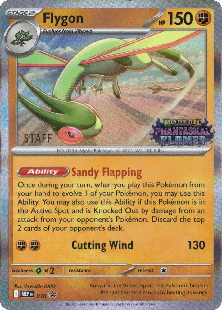 Flygon 016 Staff card