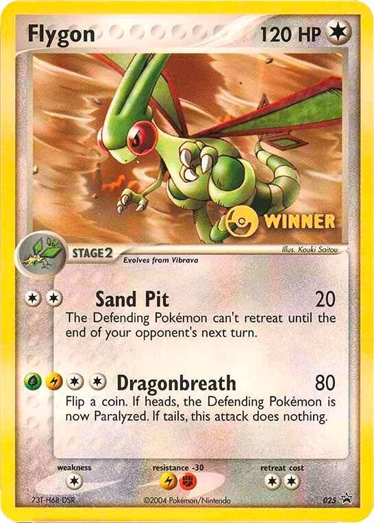 Flygon 025 e League Winner card
