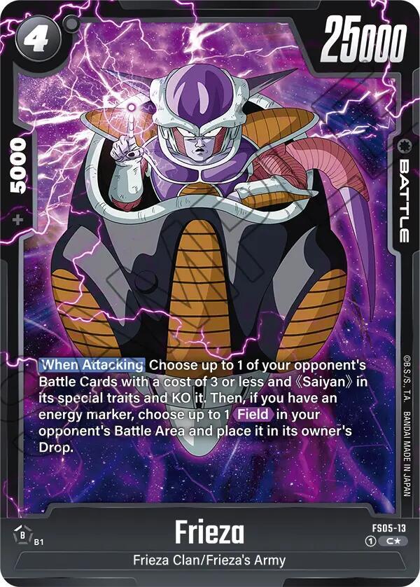 Frieza Bonus Pack Alternate Art FS05-13 carta