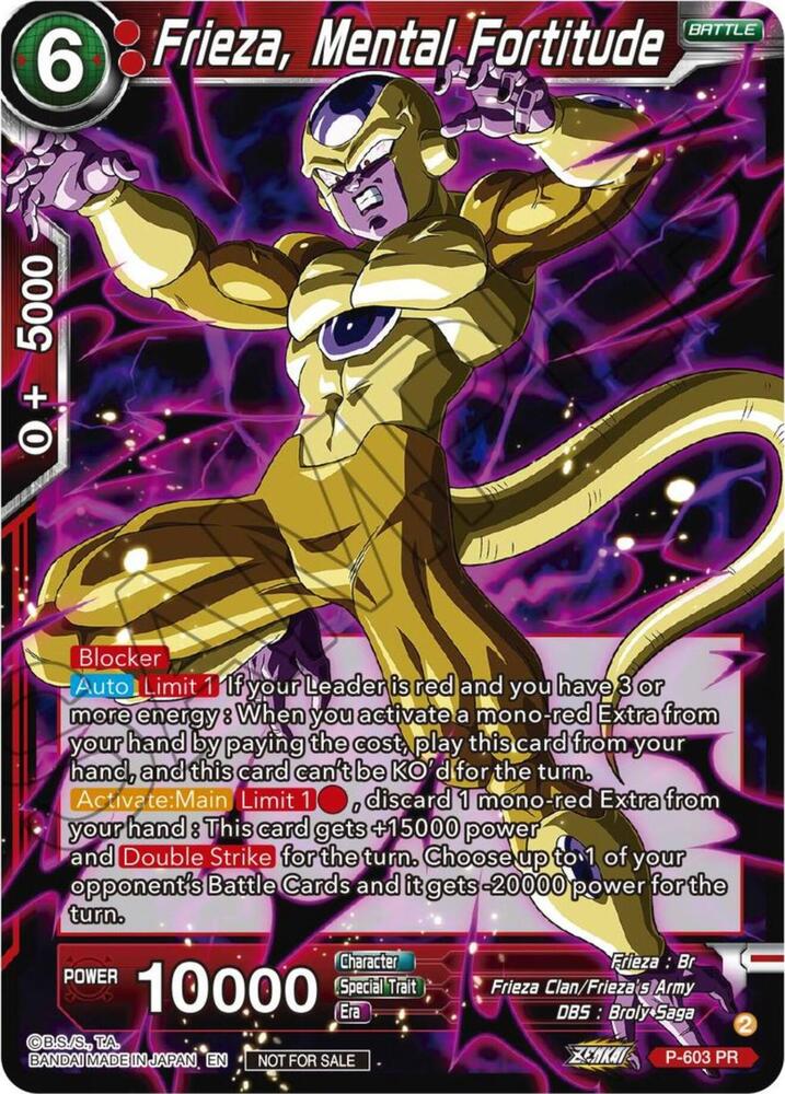 Frieza Mental Fortitude Zenkai Series Tournament Pack Vol8 P-603