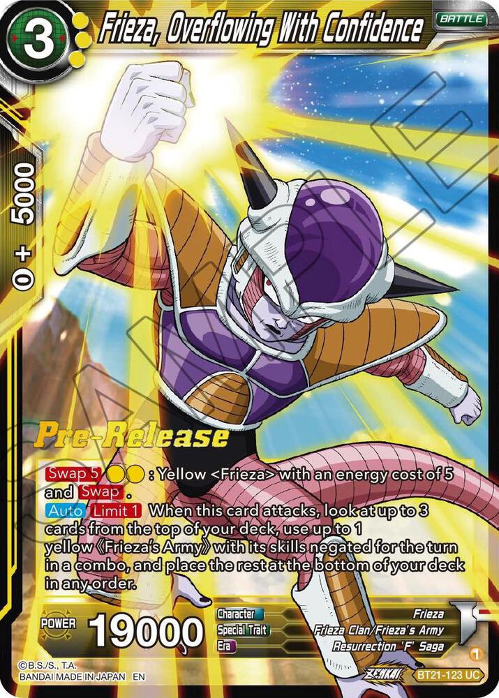 Frieza Overflowing With Confidence BT21-123