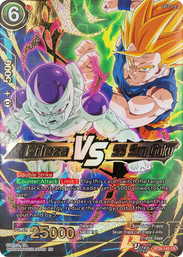 Frieza VS SS Son Goku BT28-143 card