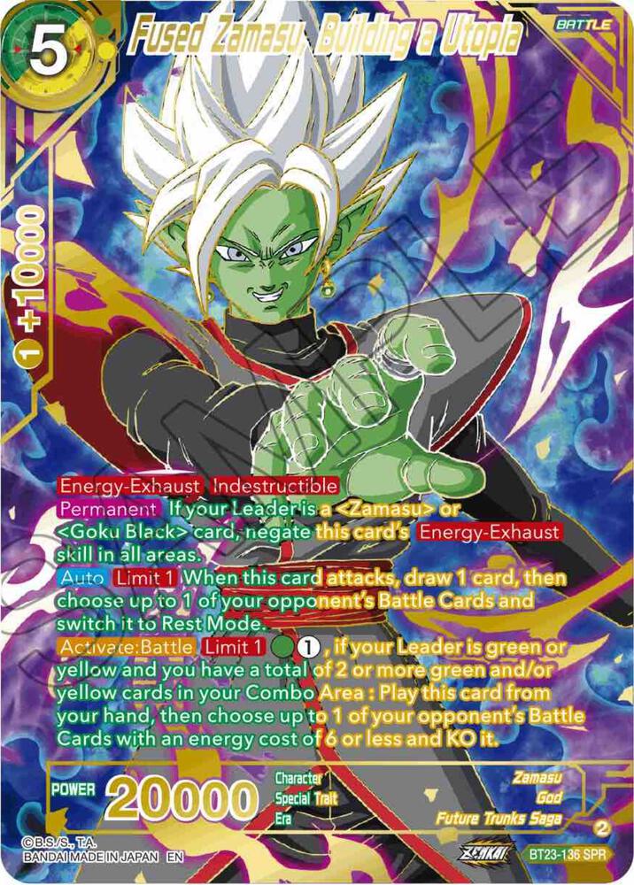 Fused Zamasu Building a Utopia SPR BT23-136