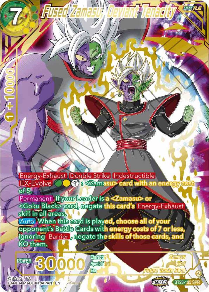 Fused Zamasu Deviant Tenacity SPR BT23-135